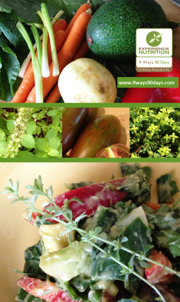 9 Ways 90 Days Recipe: Organic Collard Greens, Reed Avocados & Lemon Cucumbers