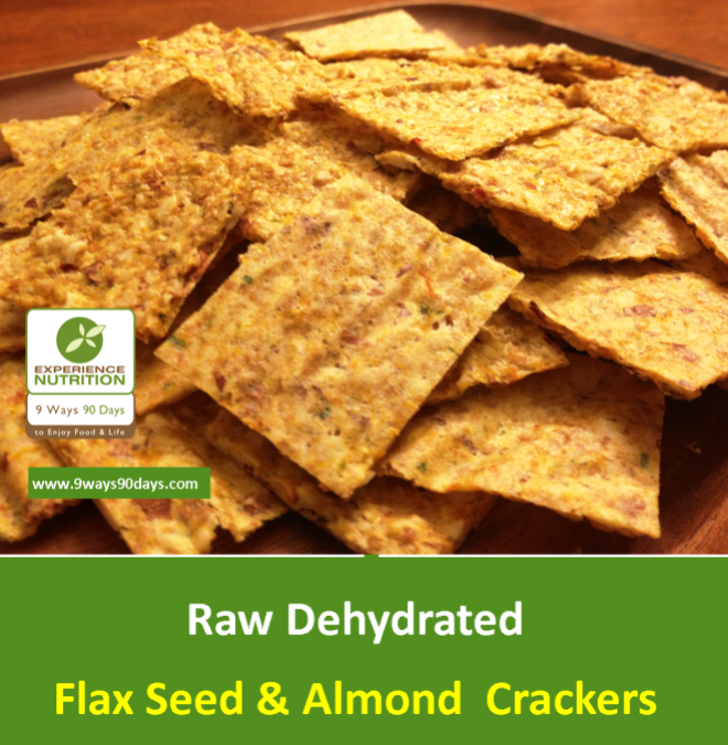Raw Dehydrated Organic Flax Seed & Almond Crackers
